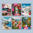 Set of 6 Mini Paint-by-Number Canvases (Set of 6)