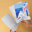 Santorini Coastal Views Mini Paint by Numbers Kit – Thin Canvas Board