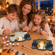 Cute White Ghost Halloween Welcome Door Hanger Paint by Number Kit