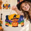 Cute Pumpkin Halloween Door Hanger Paint by Number Kit