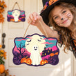 Cute Ghost Halloween Door Hanger Paint by Number Kit