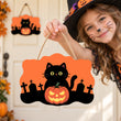 Cute Black Cat Halloween Door Decor Paint by Number