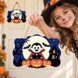 Cute Dracula Graveyard Halloween Door Decor