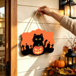 Cute Black Cat Halloween Door Decor Paint by Number