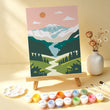 Mini Scenic Nature Landscapes Paint by Numbers Kit Set
