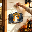 Cute White Ghost Halloween Welcome Door Hanger Paint by Number Kit