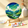 Mini Round Nature Landscapes Paint by Numbers Kit Set (6 Panels)