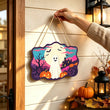 Cute Ghost Halloween Door Hanger Paint by Number Kit