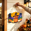 Cute Pumpkin Halloween Door Hanger Paint by Number Kit