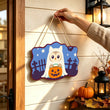 Cute Owl in Ghost Costume Halloween Door Decor
