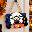 Cute Dracula Graveyard Halloween Door Decor