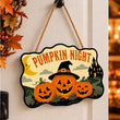 Carved Pumpkins Halloween Door Hanger Paint by Number Kit