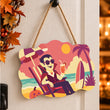 Cute Dracula Halloween Door Hanger Paint by Number Kit