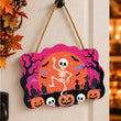Dancing Skeleton Halloween Door Hanger Paint by Number Kit
