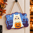 Cute Owl in Ghost Costume Halloween Door Decor