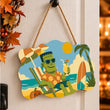 Frankenstein Halloween Door Hanger Paint by Number Kit