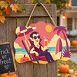 Cute Dracula Halloween Door Hanger Paint by Number Kit