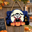 Cute Dracula Graveyard Halloween Door Decor