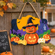 Cute Pumpkin Halloween Door Hanger Paint by Number Kit