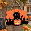 Cute Black Cat Halloween Door Decor Paint by Number