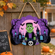 Frankenstein Graveyard Halloween Door Decor