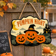 Carved Pumpkins Halloween Door Hanger Paint by Number Kit