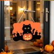 Cute Black Cat Halloween Door Decor Paint by Number