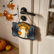 Cute White Ghost Halloween Welcome Door Hanger Paint by Number Kit