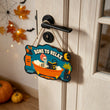 Funny Skeleton Bathtub Halloween Door Hanger Paint by Number Kit