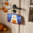 Cute Owl in Ghost Costume Halloween Door Decor