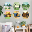 Country Equestrian Horse & Barn Mini Paint by Numbers Kit Set