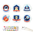 Hexagon Space Badge DIY Mini Paint by Number Kit