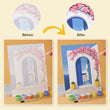 Santorini Coastal Views Mini Paint by Numbers Kit – Thin Canvas Board