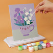 Mini Teacup Flowers Paint by Numbers Kit Set