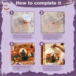 Cute Witch Cat Halloween Door Decor