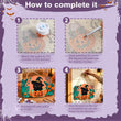 Cute Black and Pumpkin Halloween Door Decor