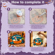 Funny Skeleton Bathtub Halloween Door Hanger Paint by Number Kit