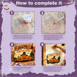 Carved Pumpkins Halloween Door Hanger Paint by Number Kit