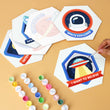 Hexagon Space Badge DIY Mini Paint by Number Kit