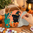 Cute Black and Pumpkin Halloween Door Decor