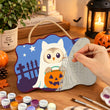 Cute Owl in Ghost Costume Halloween Door Decor