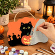 Cute Black Cat Halloween Door Decor Paint by Number