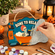 Funny Skeleton Bathtub Halloween Door Hanger Paint by Number Kit