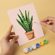 Mini Potted Greenery Paint by Numbers Kit Set