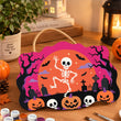Dancing Skeleton Halloween Door Hanger Paint by Number Kit