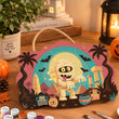 Egyptian Mummy Halloween Door Hanger Paint by Number Kit