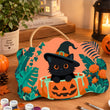 Cute Black and Pumpkin Halloween Door Decor