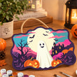 Cute Ghost Halloween Door Hanger Paint by Number Kit
