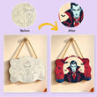 Dracula Halloween Door Hanger Paint by Number Kit