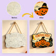 Carved Pumpkins Halloween Door Hanger Paint by Number Kit